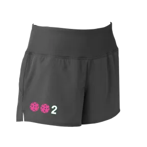 002 With Pickleballs (Colors Yellow White Pink Red Green) | Women's Pickleball Shorts