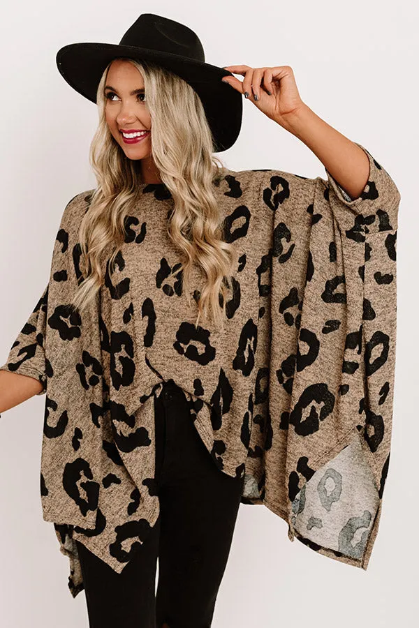 A Chic Peak Leopard Shift Tunic In Mocha