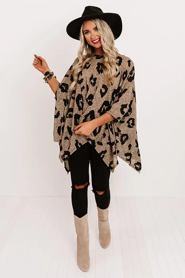 A Chic Peak Leopard Shift Tunic In Mocha