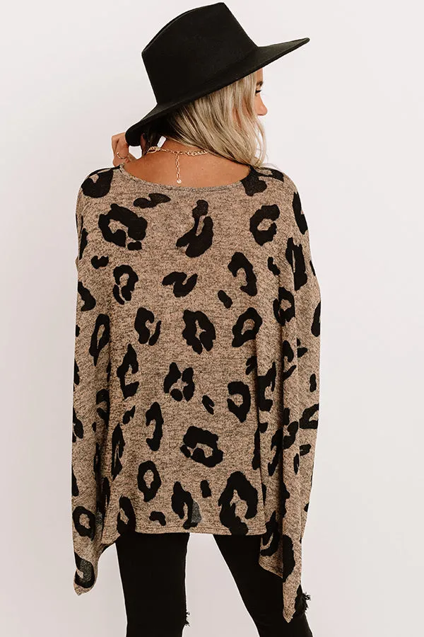 A Chic Peak Leopard Shift Tunic In Mocha
