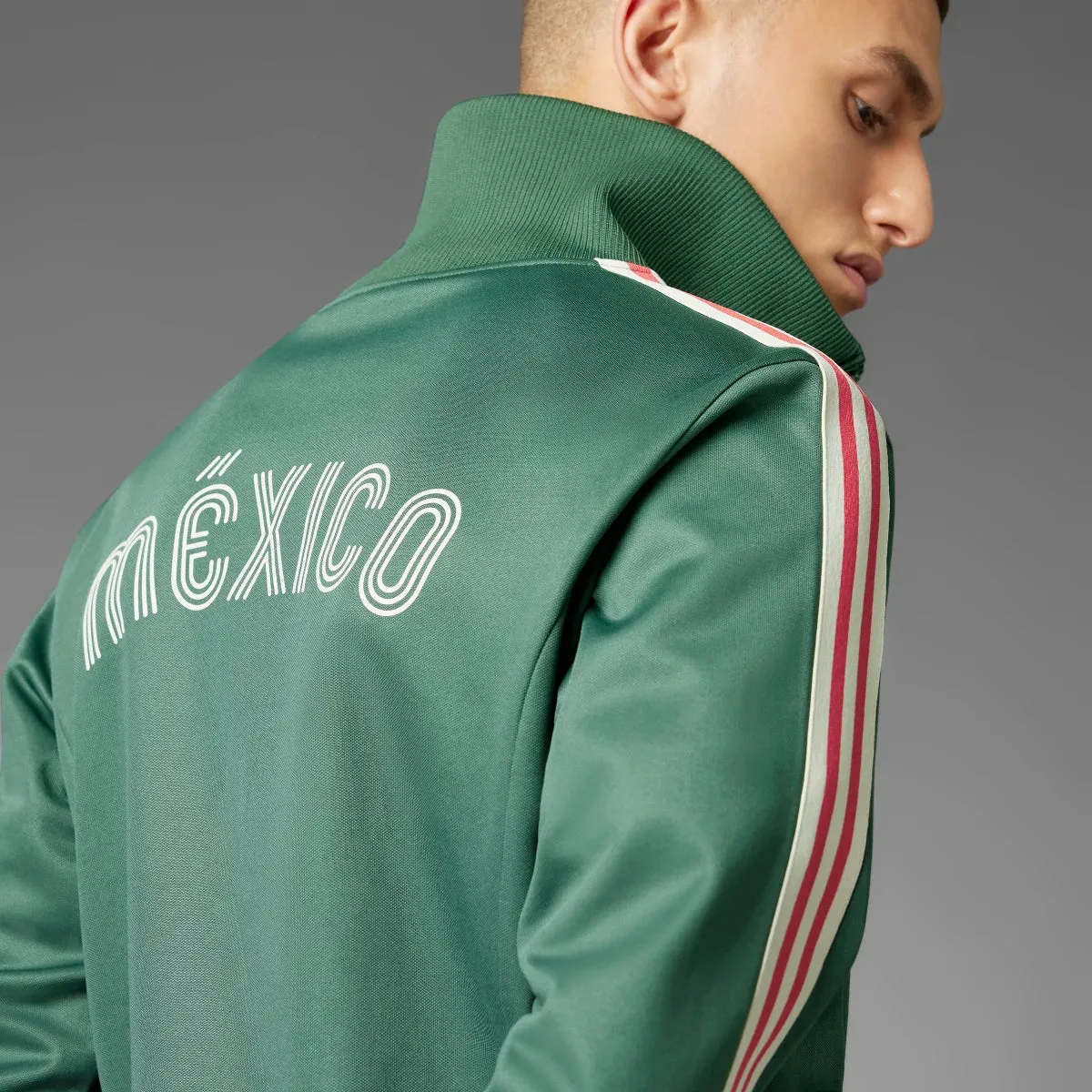Adidas Beckenbauer Track Top for Men - FMF Mexico Soccer Edition