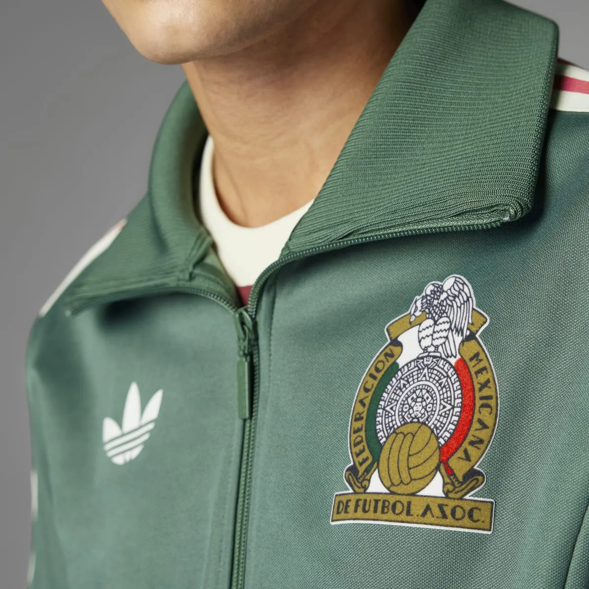 Adidas Beckenbauer Track Top for Men - FMF Mexico Soccer Edition