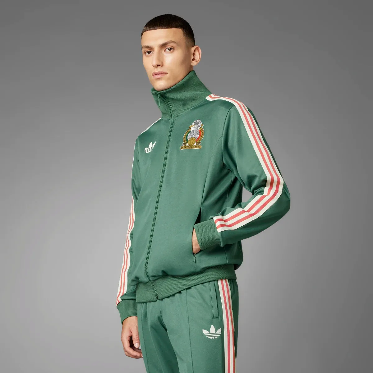 Adidas Beckenbauer Track Top for Men - FMF Mexico Soccer Edition