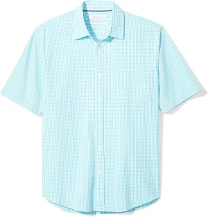 Amazon Essentials Men's Regular-Fit Short-Sleeve Poplin Shirt