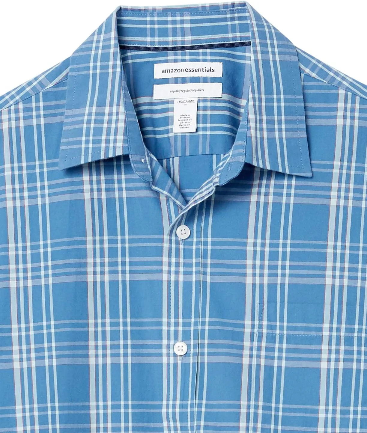 Amazon Essentials Men's Regular-Fit Short-Sleeve Poplin Shirt