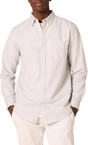 Amazon Essentials Men's Slim-Fit Long-Sleeve Stretch Oxford Shirt with Pocket