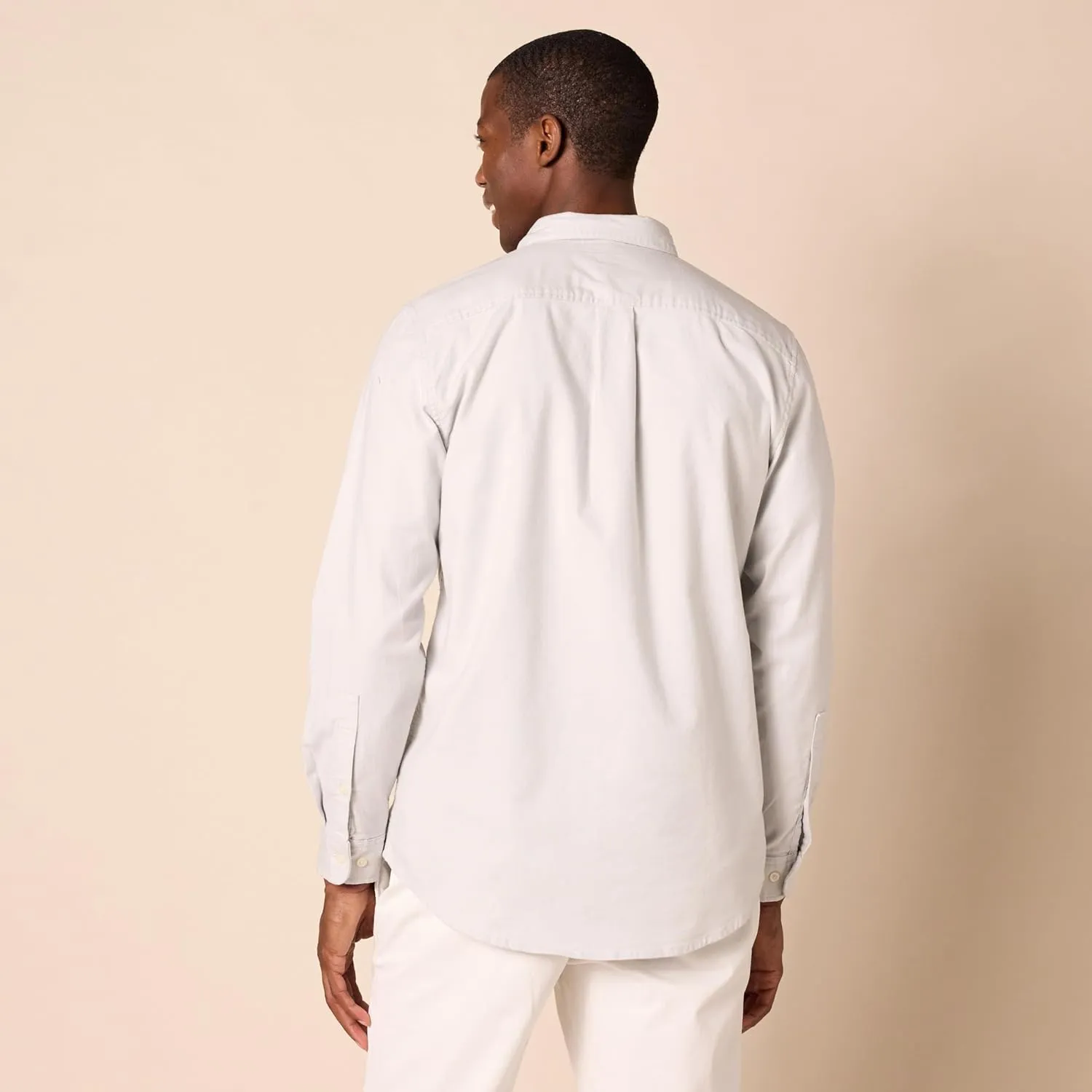 Amazon Essentials Men's Slim-Fit Long-Sleeve Stretch Oxford Shirt with Pocket