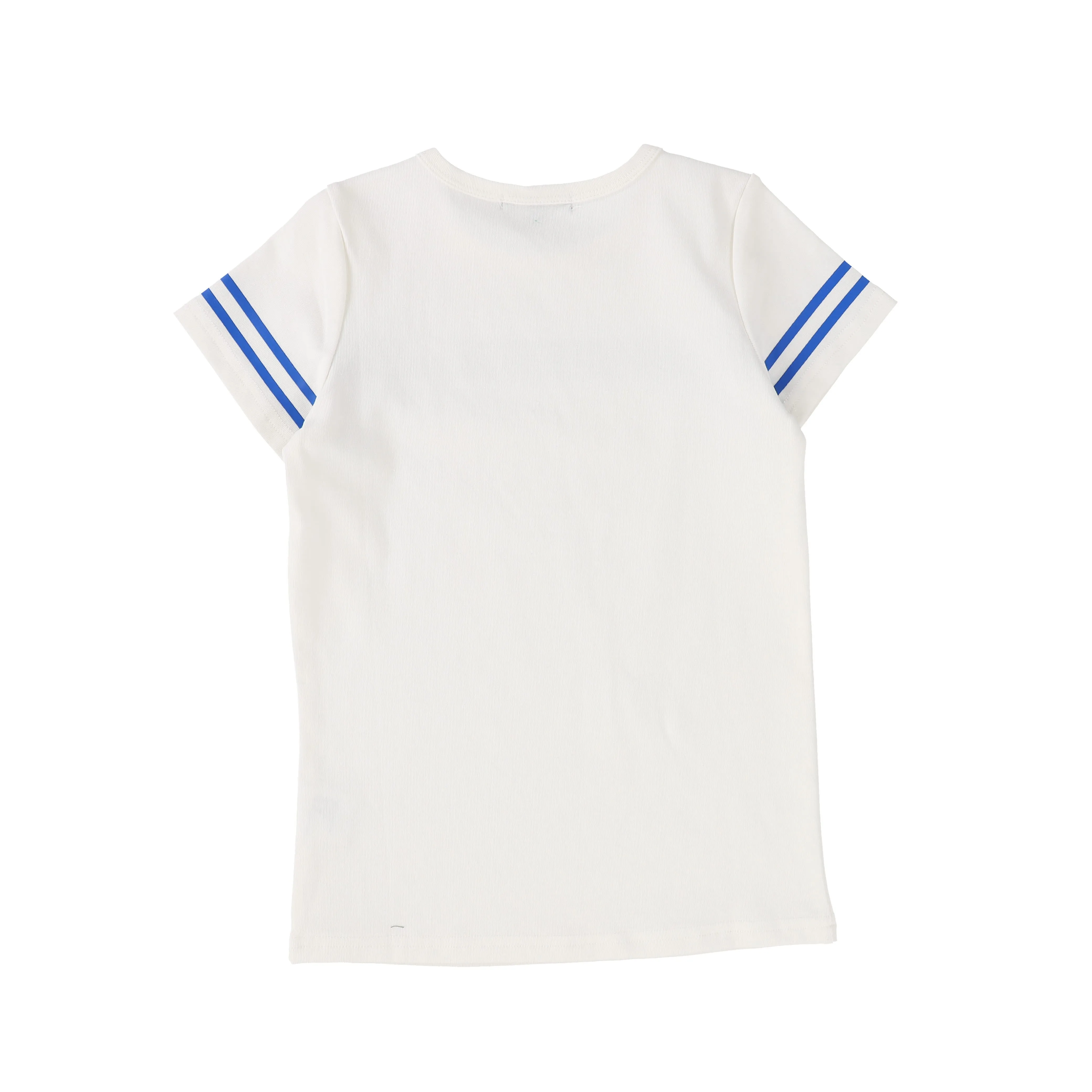 BAMBOO BASICS BLUE STRIPED TENNIS SS TEE [Final Sale]