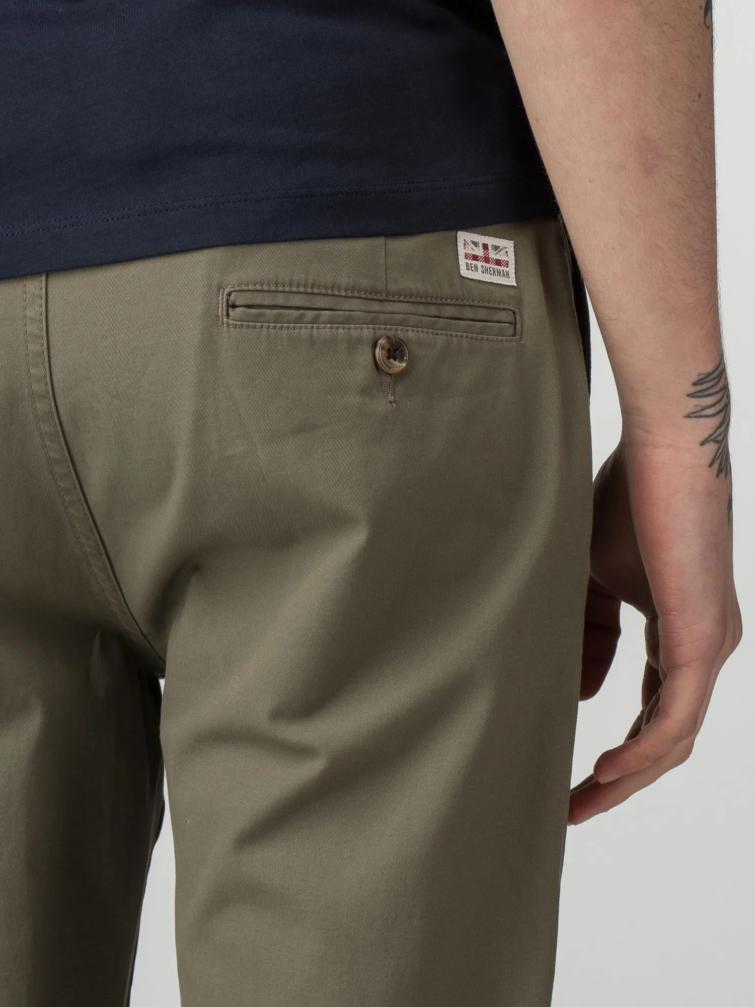 Ben Sherman Slim Stretch Chino - Olive
