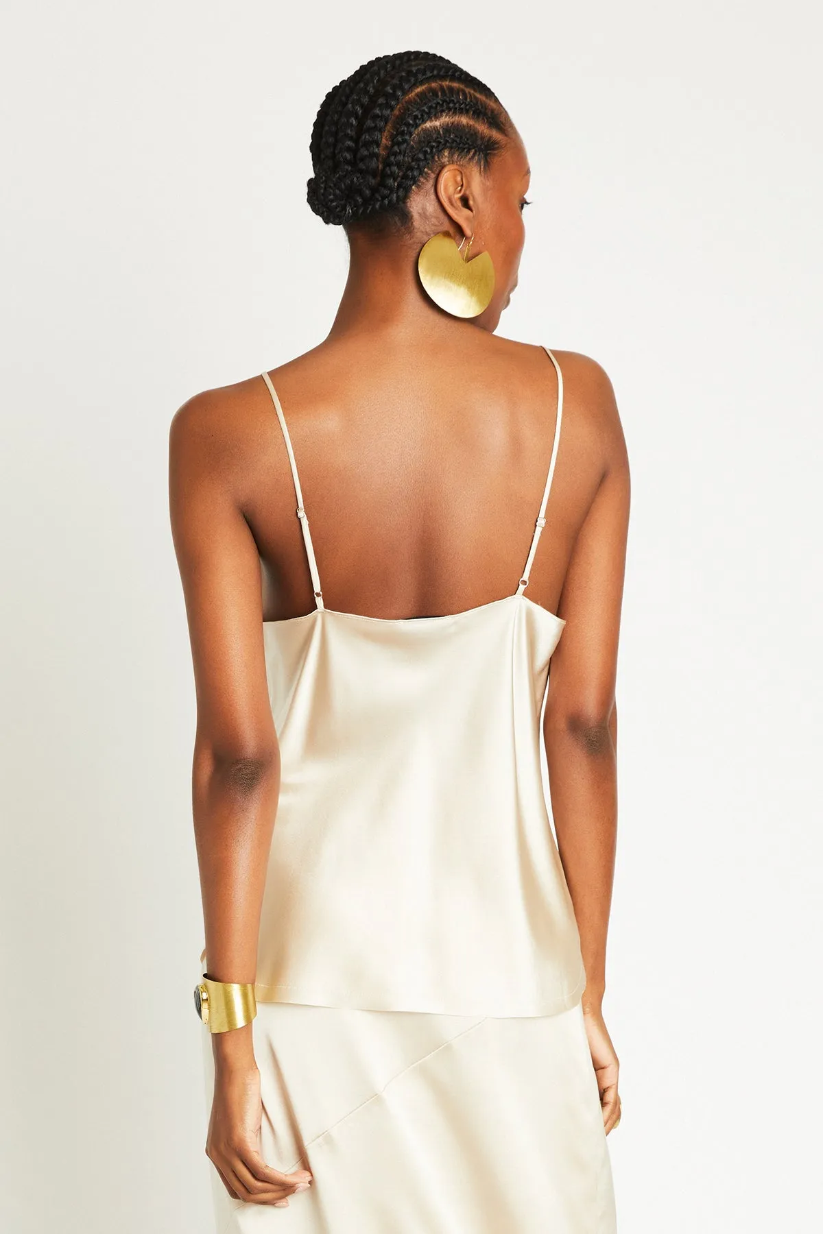   Beryll Cami Silk Top | Latte