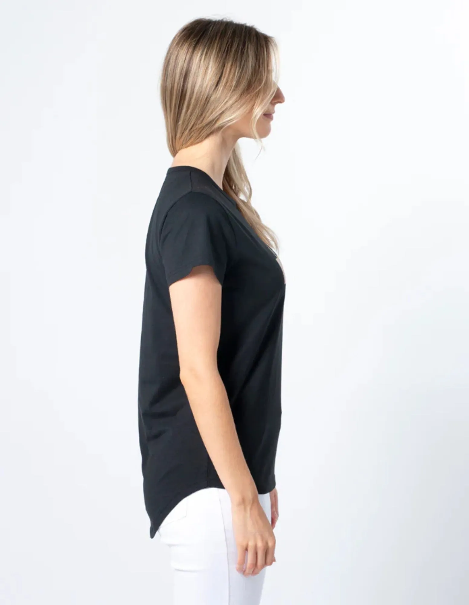 Birds of a Feather Cross T-Shirt - Black - Stella  Gemma
