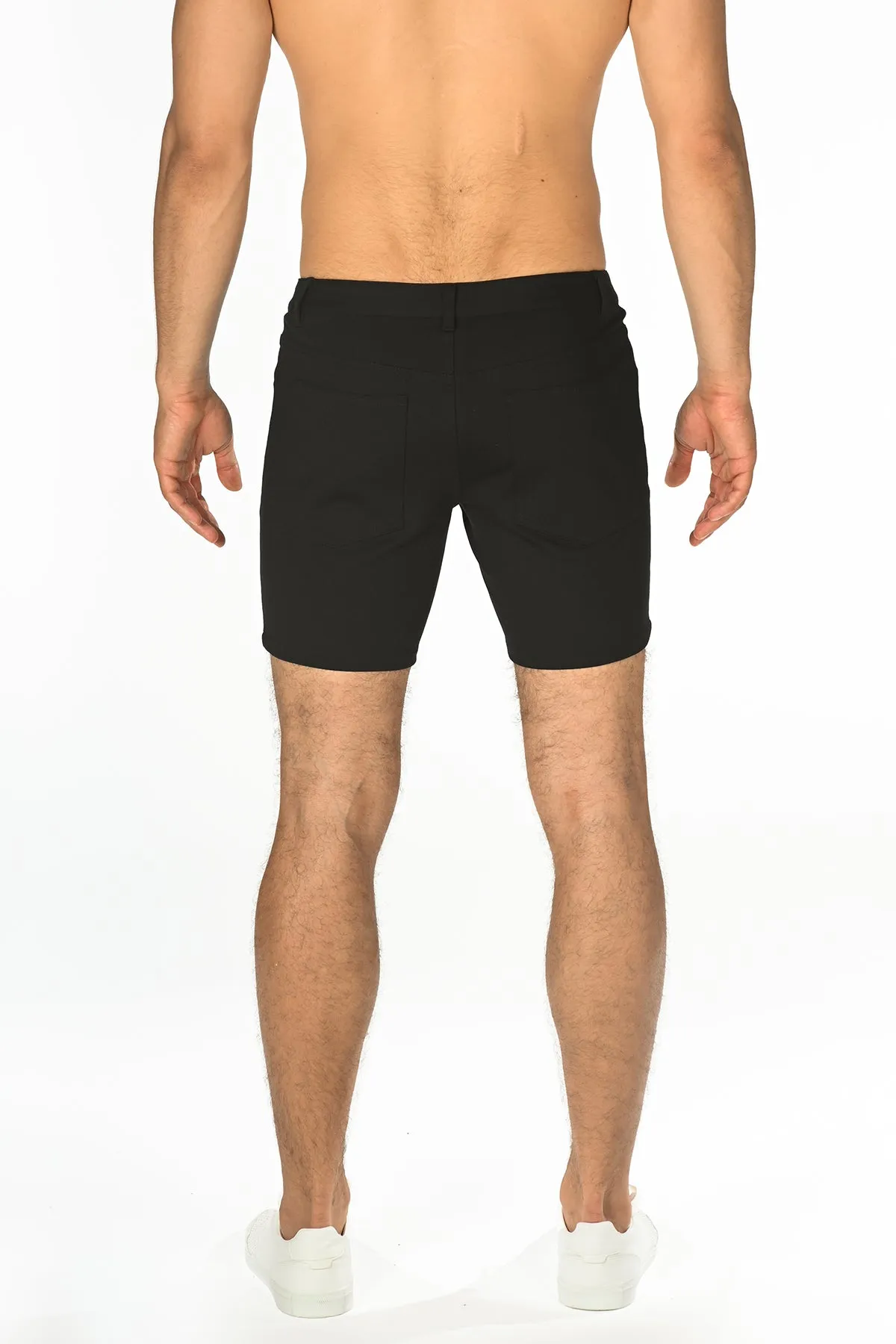 BLACK LIMITED EDITION  5" INSEAM STRETCH KNIT JEANS SHORT ST-1932