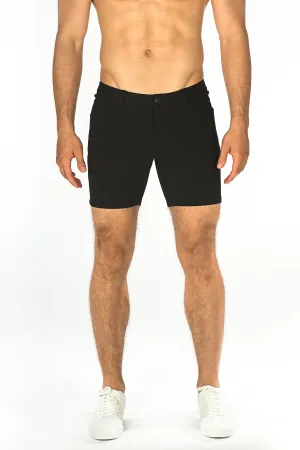 BLACK LIMITED EDITION  5" INSEAM STRETCH KNIT JEANS SHORT ST-1932