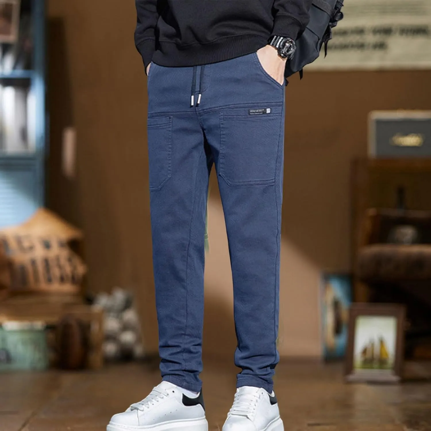 Cargo Pants for Men Stretch Slim Fit Multipants - High Stretch Multi-Pocket Durable Cargo Pants Palcomfy Chinos Pant