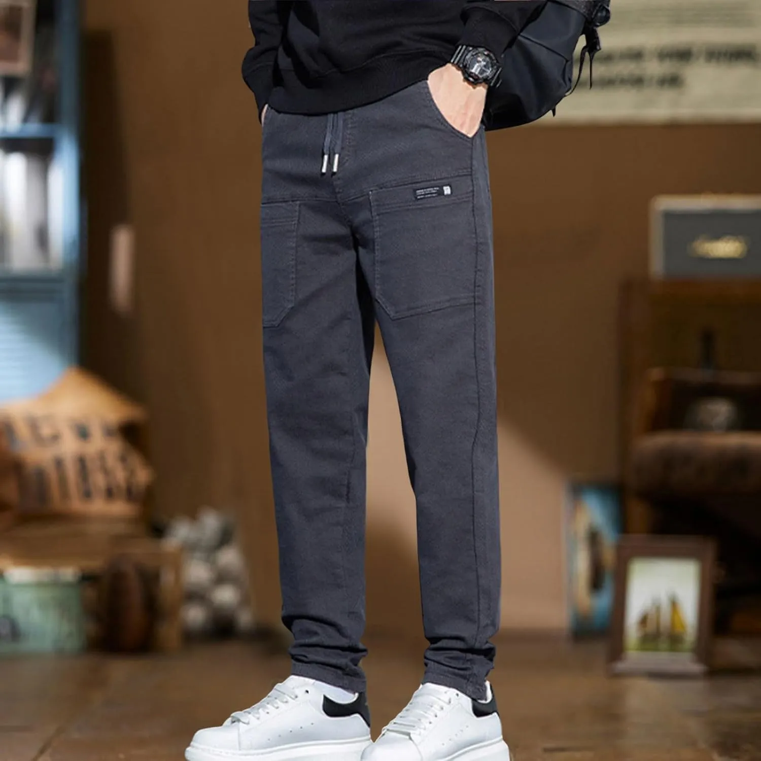 Cargo Pants for Men Stretch Slim Fit Multipants - High Stretch Multi-Pocket Durable Cargo Pants Palcomfy Chinos Pant