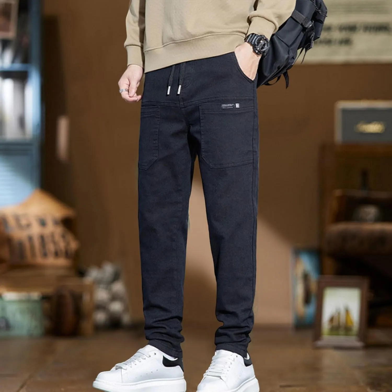Cargo Pants for Men Stretch Slim Fit Multipants - High Stretch Multi-Pocket Durable Cargo Pants Palcomfy Chinos Pant