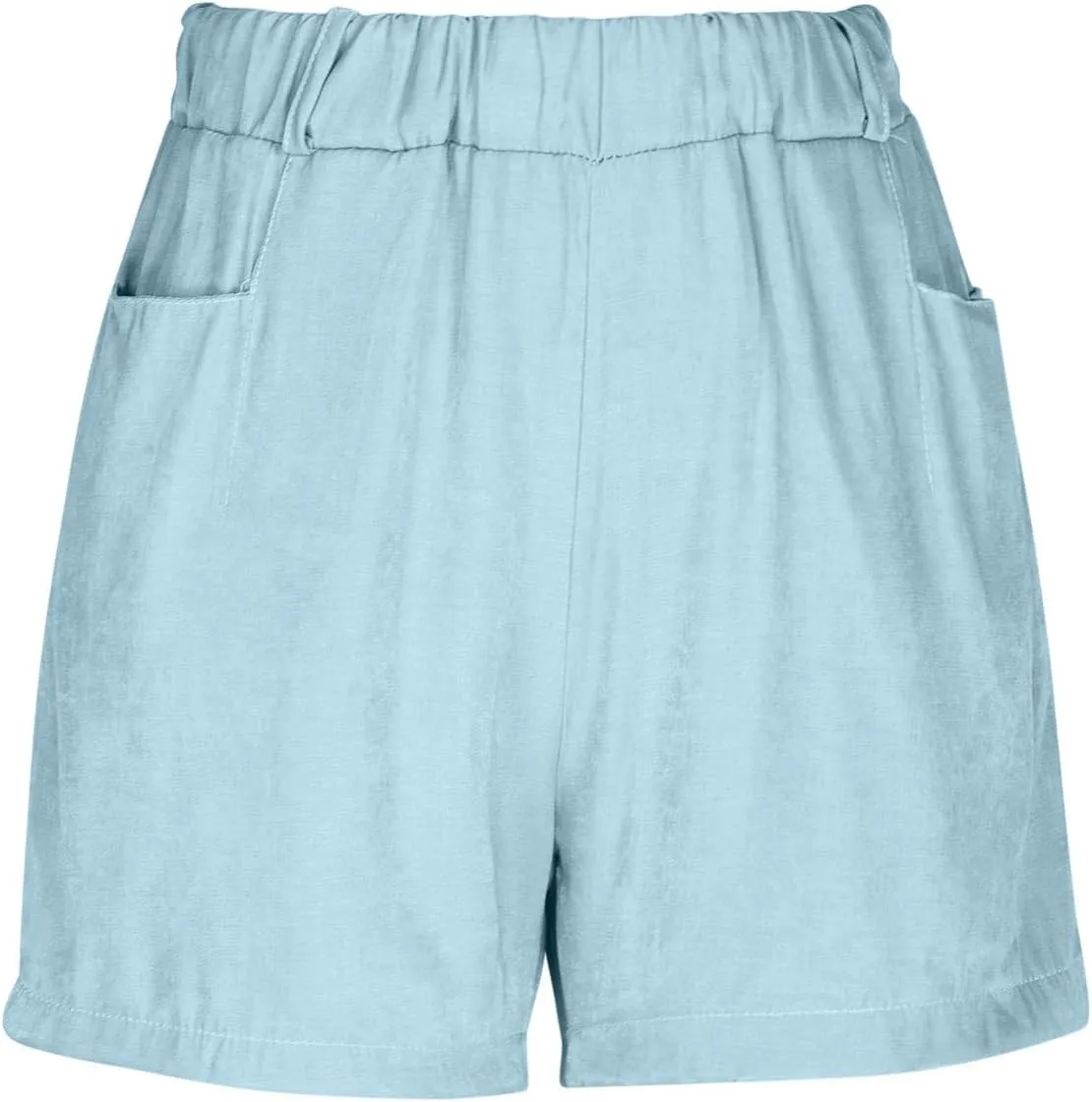 Casual Linen Shorts for Women High Waisted Wide Leg Drawstring Shorts Summer Embroidery Beach Shorts 2025 Outfit