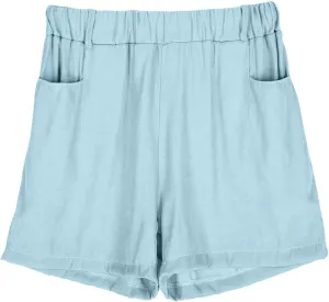 Casual Linen Shorts for Women High Waisted Wide Leg Drawstring Shorts Summer Embroidery Beach Shorts 2025 Outfit