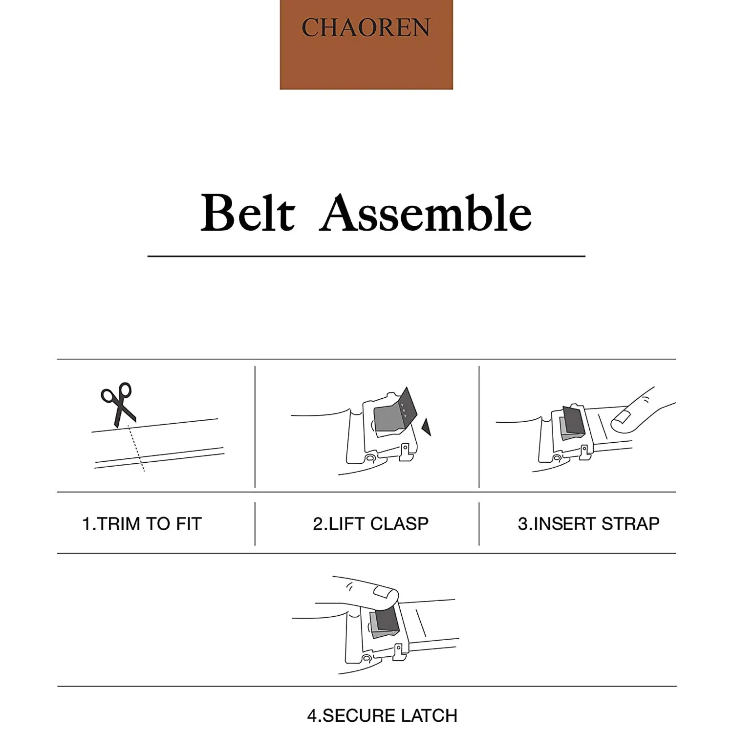 Chaoren Leather Ratchet Dress  Belt | with Automatic Slide | Basic Automatic Buckle W Dress Belt
