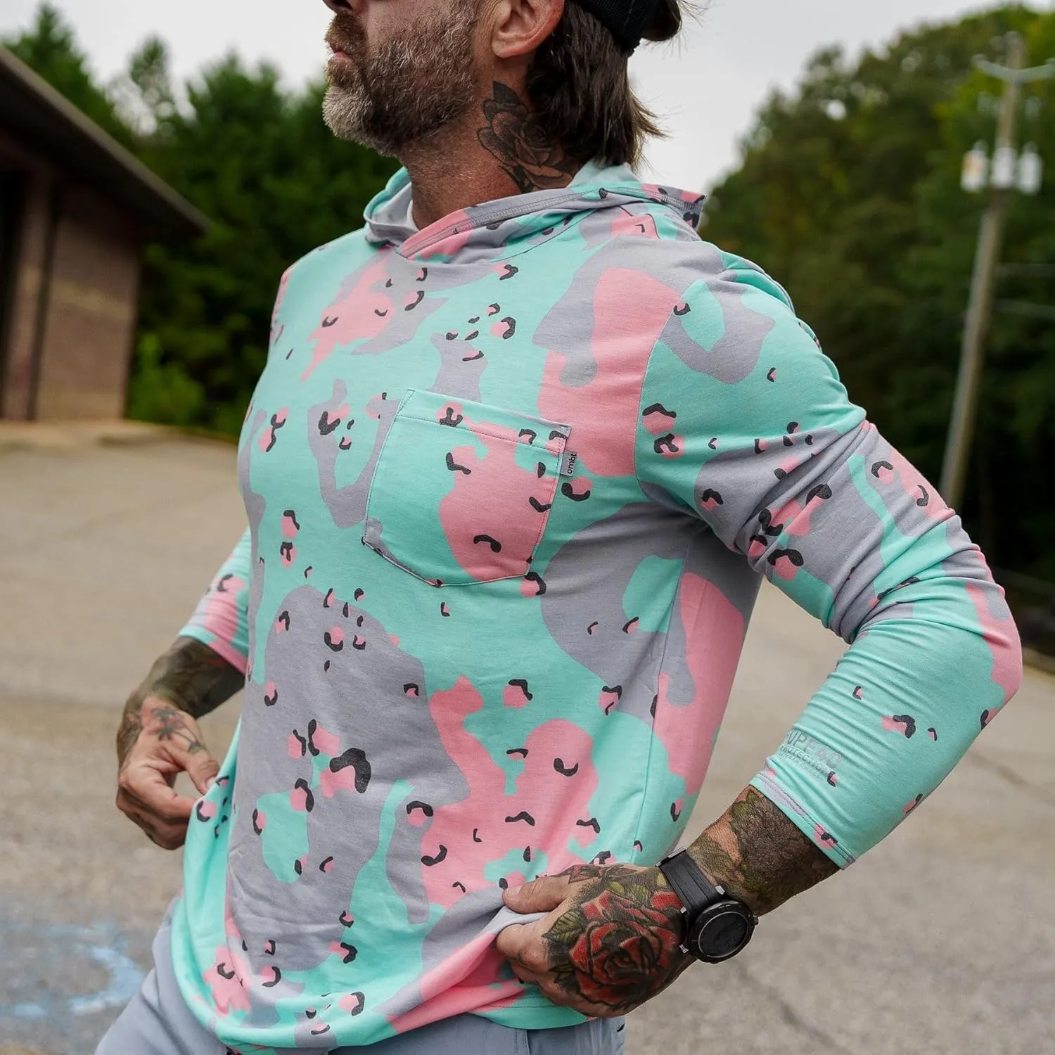 Combat Iron Fishing Shirts for Men Long Sleeve  Lightweight, Breathable Performance Hoodie, Quick-Dry, UPF 40  Protection