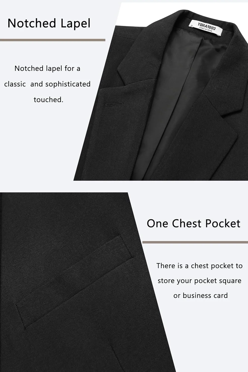 COOFANDY Men's Casual Blazer One Button Sport Coat Slim Fit Lightweight Suit Blazer Jacket