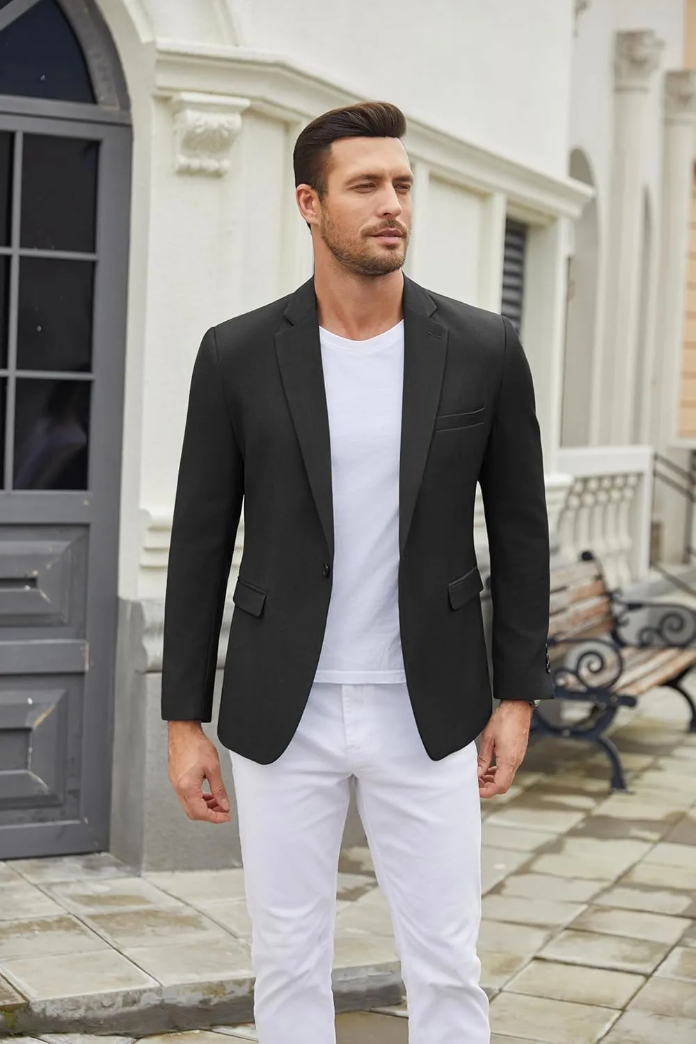 COOFANDY Men's Casual Blazer One Button Sport Coat Slim Fit Lightweight Suit Blazer Jacket