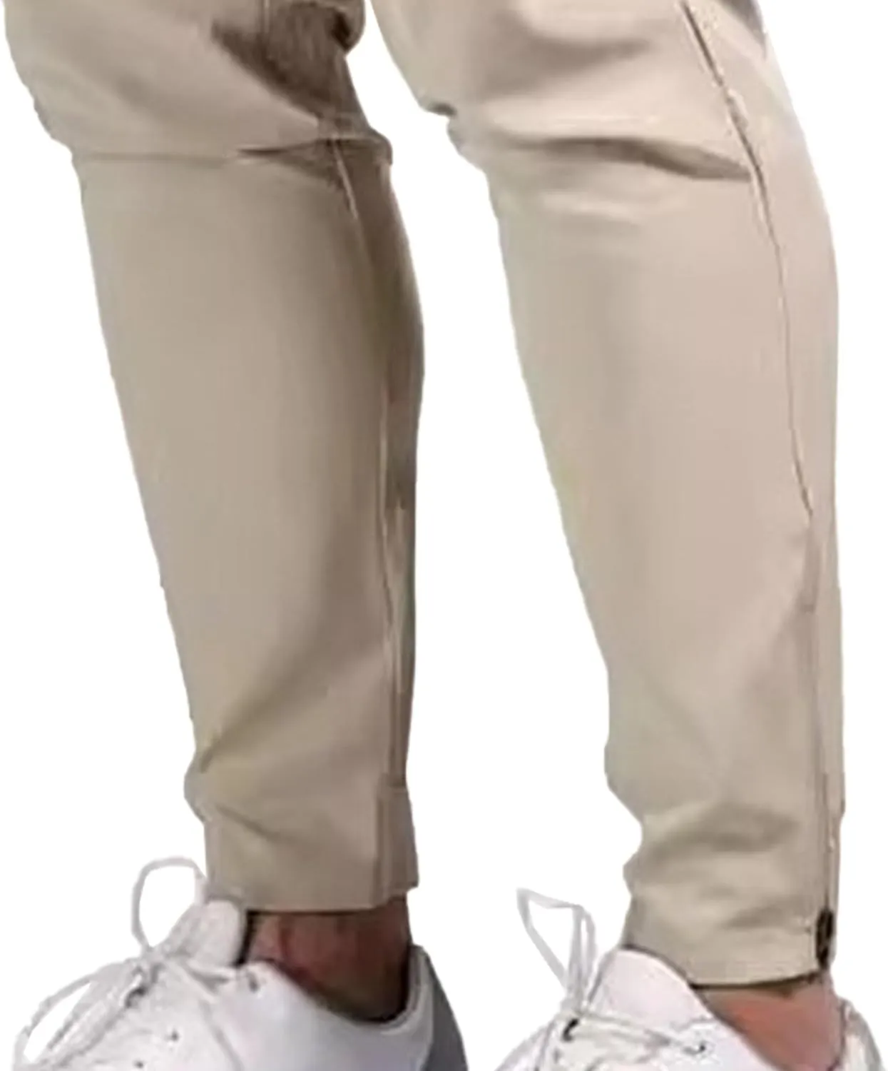 DGHM-JLMY Men's Solid Color Chinos Lightweight Casual Slim Fit Stretch Pants Flat-Front Skinny Regular Dress Pants
