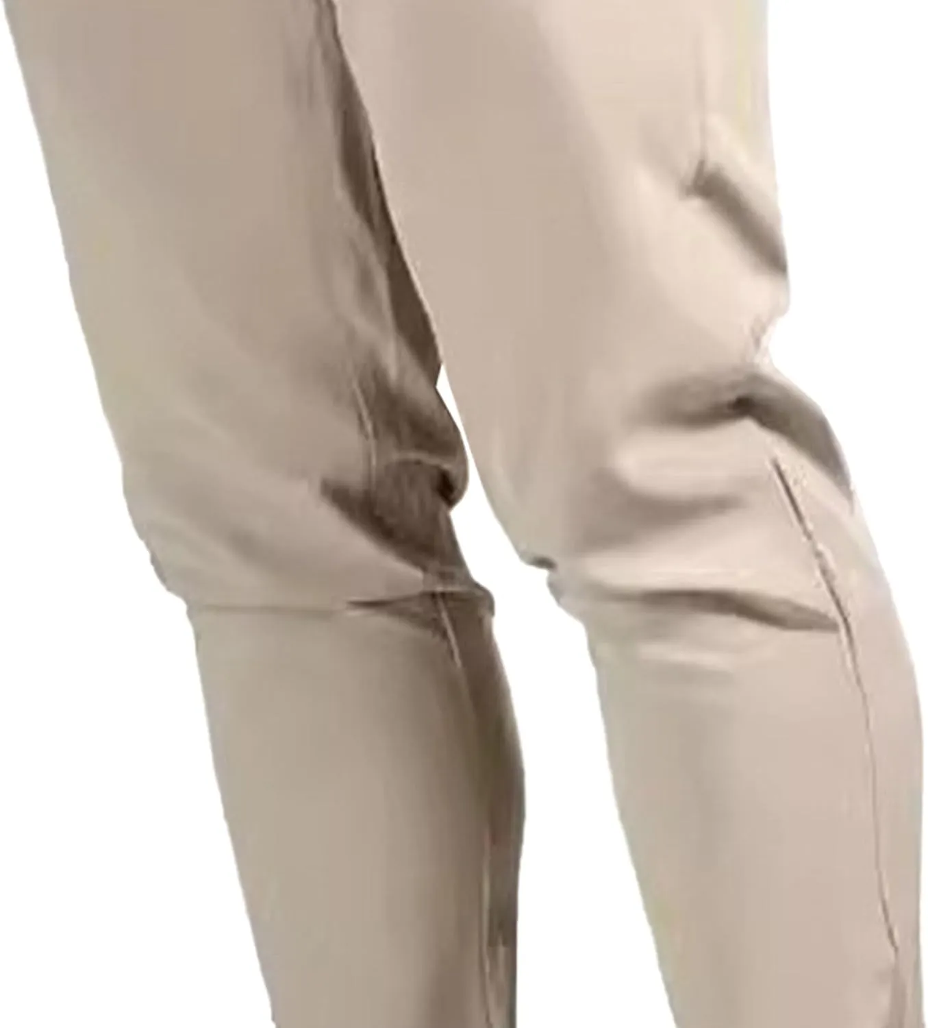 DGHM-JLMY Men's Solid Color Chinos Lightweight Casual Slim Fit Stretch Pants Flat-Front Skinny Regular Dress Pants