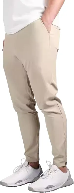 DGHM-JLMY Men's Solid Color Chinos Lightweight Casual Slim Fit Stretch Pants Flat-Front Skinny Regular Dress Pants