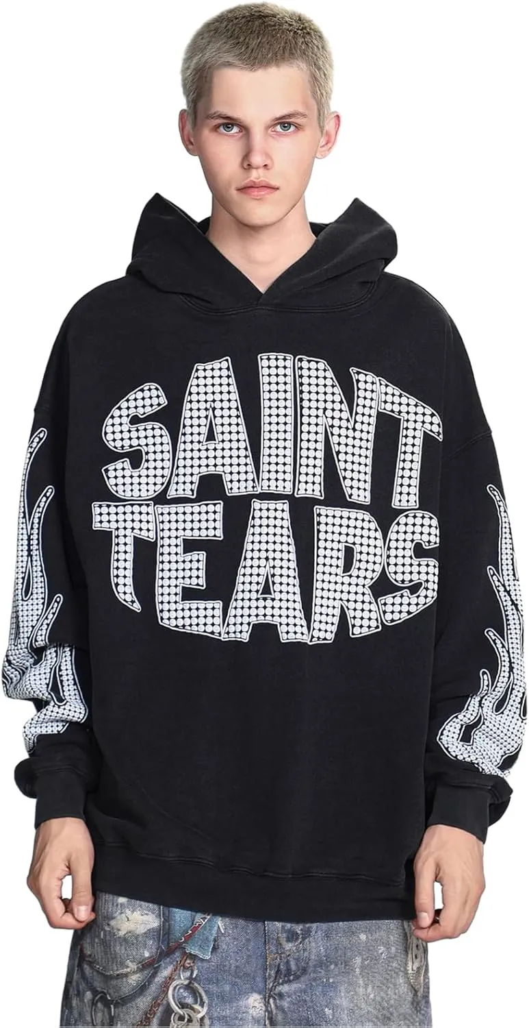 DONCARE Men'S Washed And Distressed Vintage Street Pullover Hoodie Is Unisex And Breathable Pulover Shirts