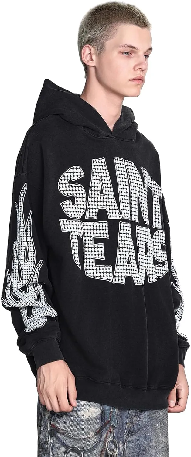 DONCARE Men'S Washed And Distressed Vintage Street Pullover Hoodie Is Unisex And Breathable Pulover Shirts
