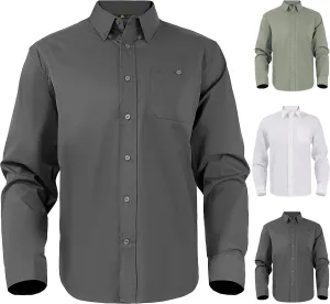Dress Shirt,Shirts Long,Long Sleeve Button,Slim Fit,Button Down ShirtWrinkle Resistant,Breathable,3pcs Set Shirt