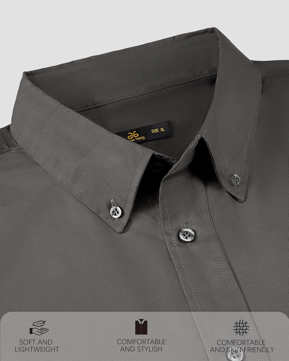 Dress Shirt,Shirts Long,Long Sleeve Button,Slim Fit,Button Down ShirtWrinkle Resistant,Breathable,3pcs Set Shirt