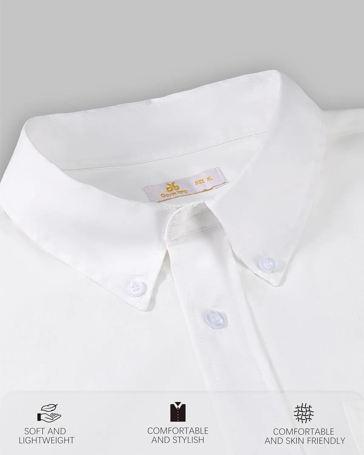 Dress Shirt,Shirts Long,Long Sleeve Button,Slim Fit,Button Down ShirtWrinkle Resistant,Breathable,3pcs Set Shirt