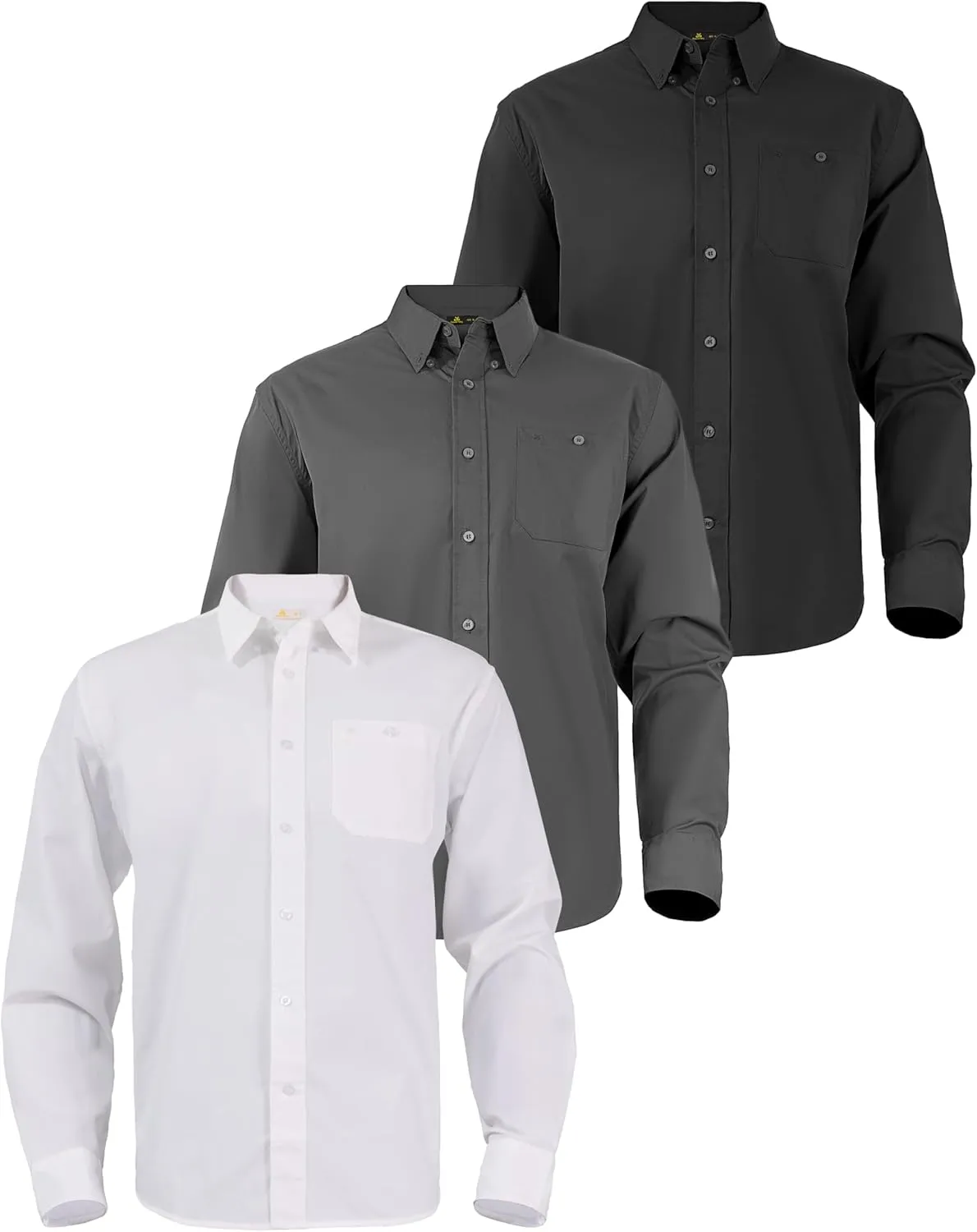 Dress Shirt,Shirts Long,Long Sleeve Button,Slim Fit,Button Down ShirtWrinkle Resistant,Breathable,3pcs Set Shirt