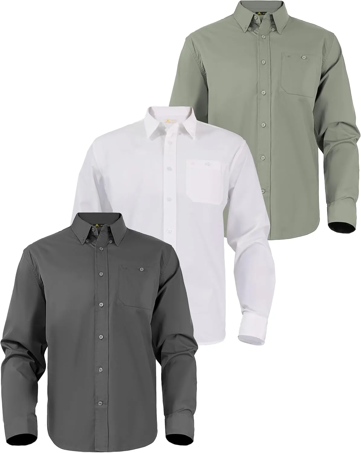 Dress Shirt,Shirts Long,Long Sleeve Button,Slim Fit,Button Down ShirtWrinkle Resistant,Breathable,3pcs Set Shirt