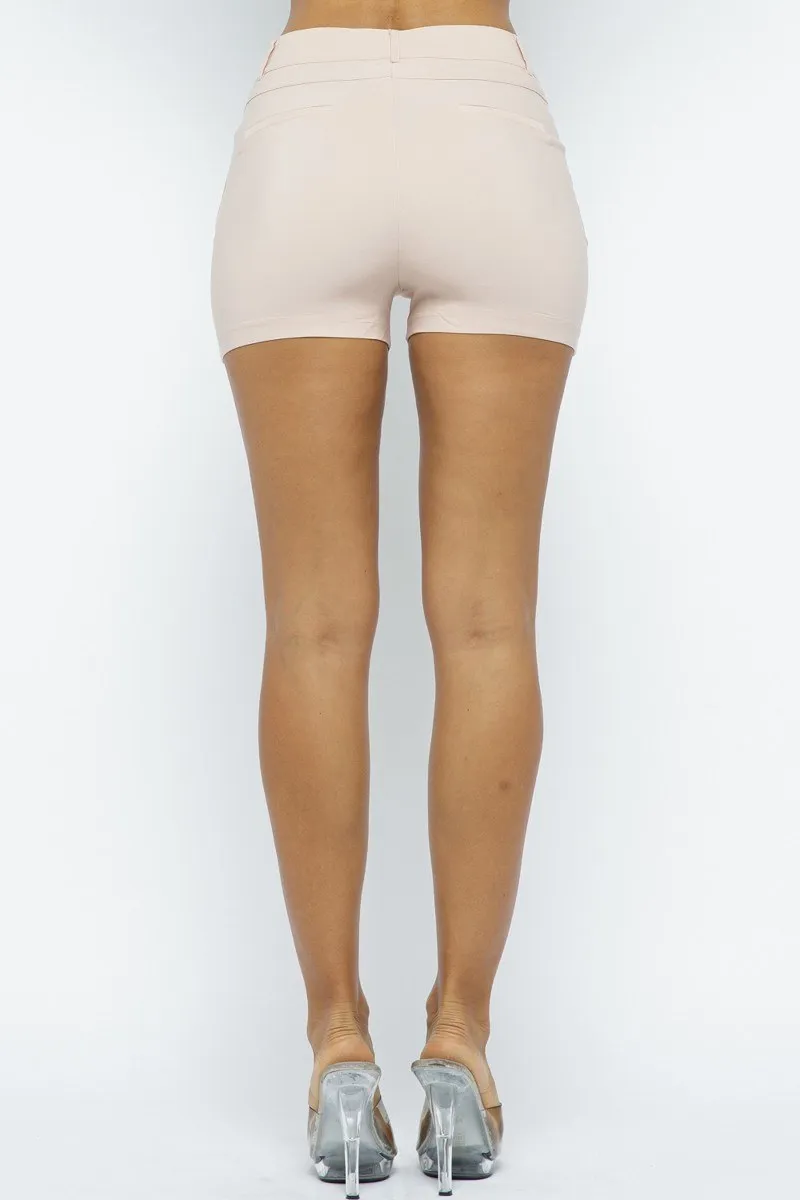 Effortless Chic Basic Casual Stretch Shorts
