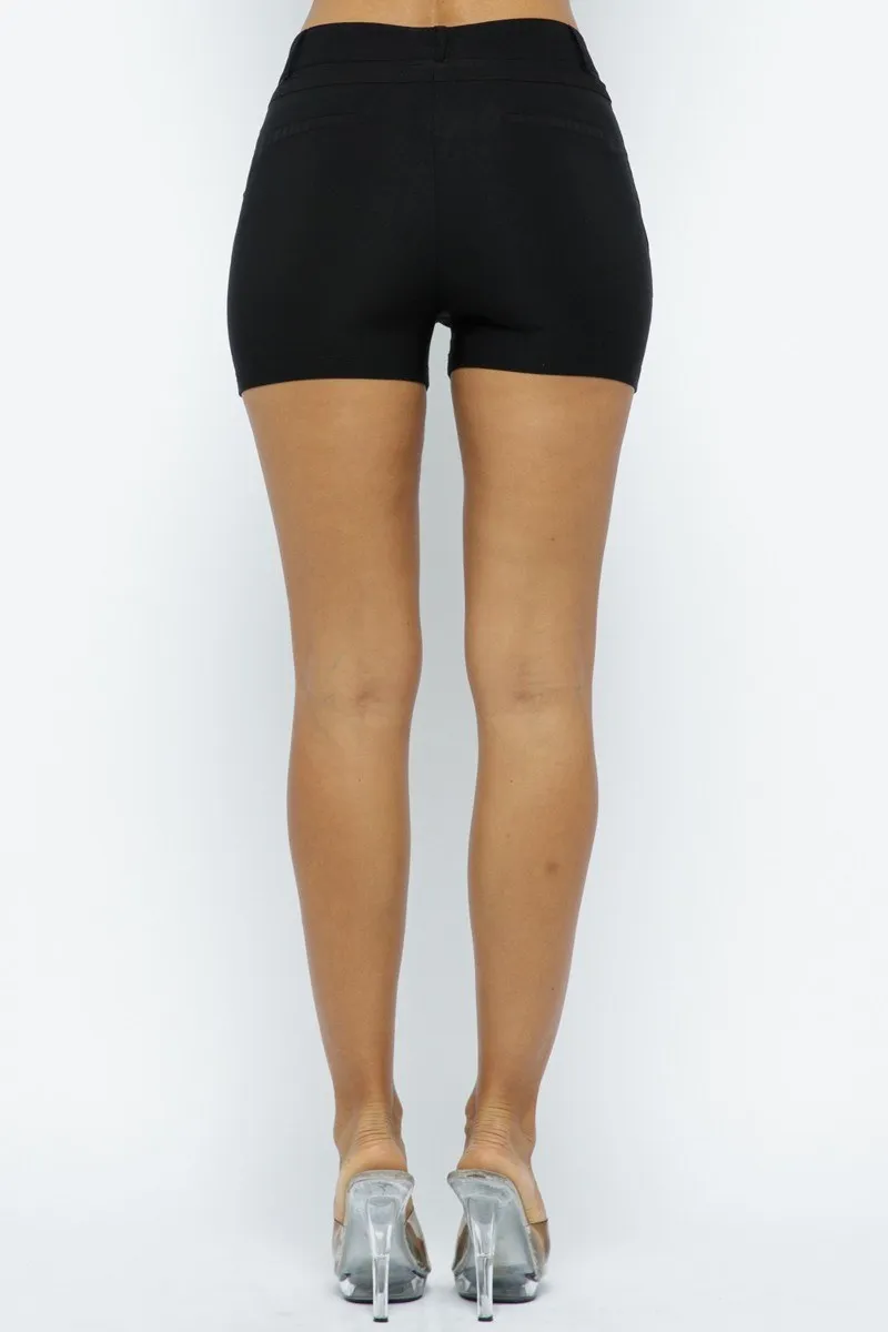 Effortless Chic Basic Casual Stretch Shorts