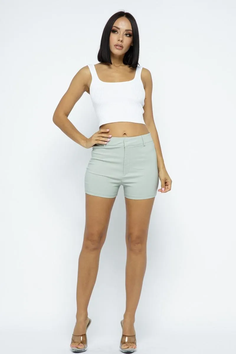 Effortless Chic Basic Casual Stretch Shorts