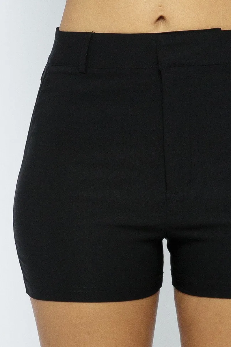 Effortless Chic Basic Casual Stretch Shorts