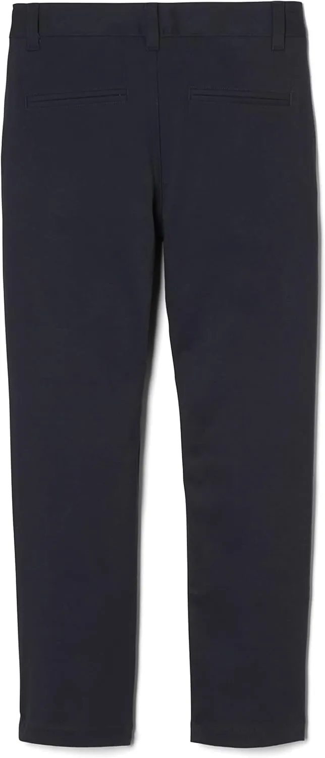 French Toast Boys' Adjustable Waist Straight Fit Stretch Twill Chino Pant