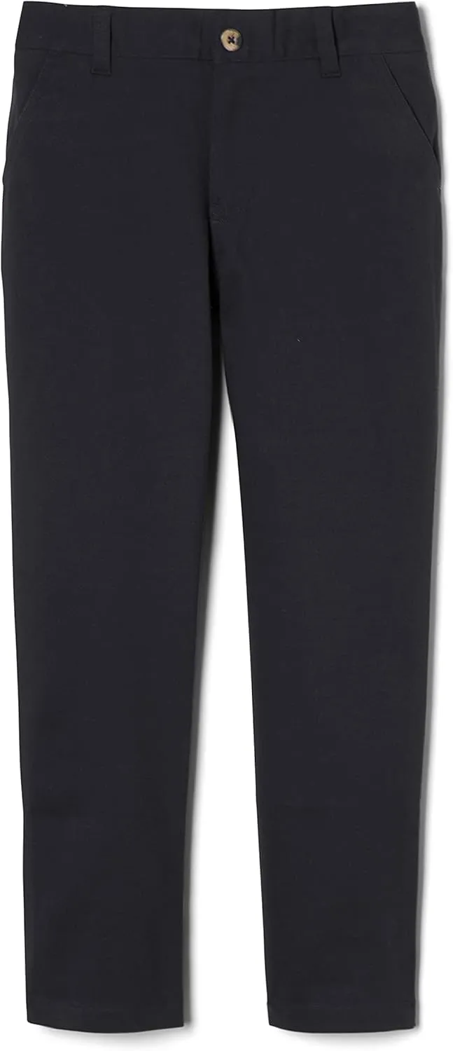 French Toast Boys' Adjustable Waist Straight Fit Stretch Twill Chino Pant