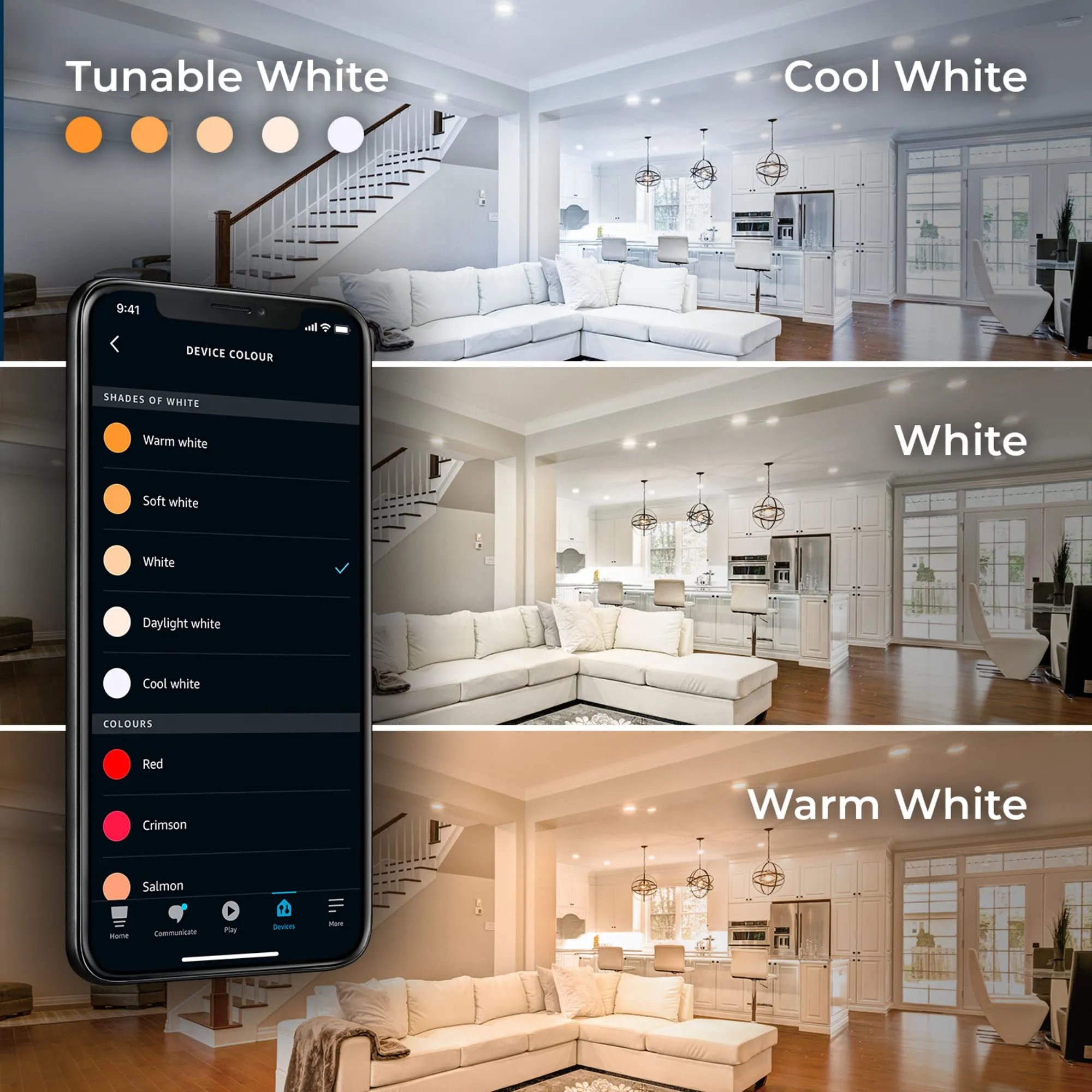 GLOBE Electric 50589 Color-Changing A19 LED Smart Light Bulb, 2.4 GHz Wi-Fi, 60W Equivalent 800LM, Works with Alexa Only, 1-Pack