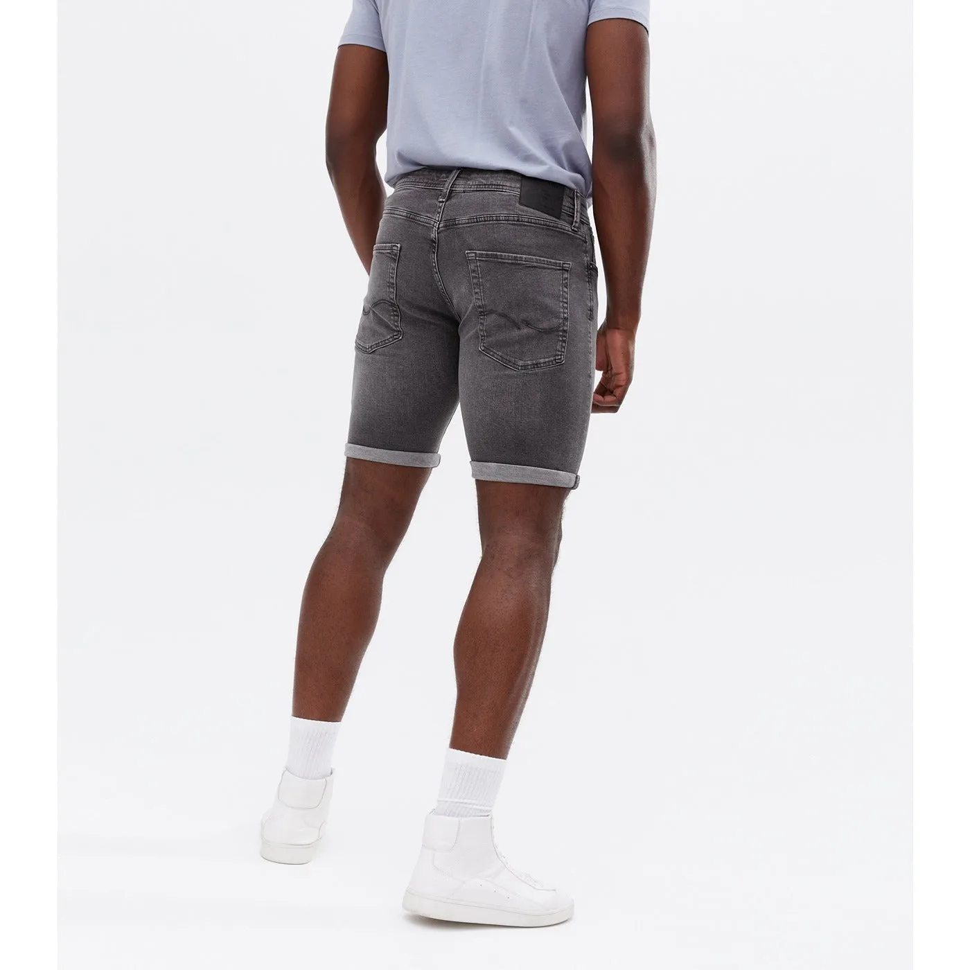 JJ Grey Denim Slim Fit Shorts