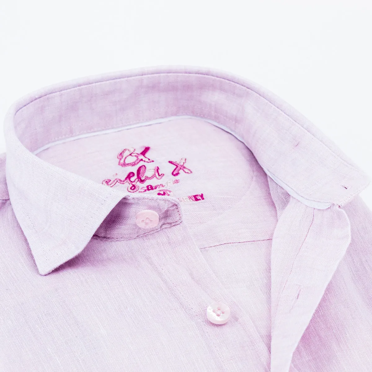 Linen Button Down Shirt - Rosé