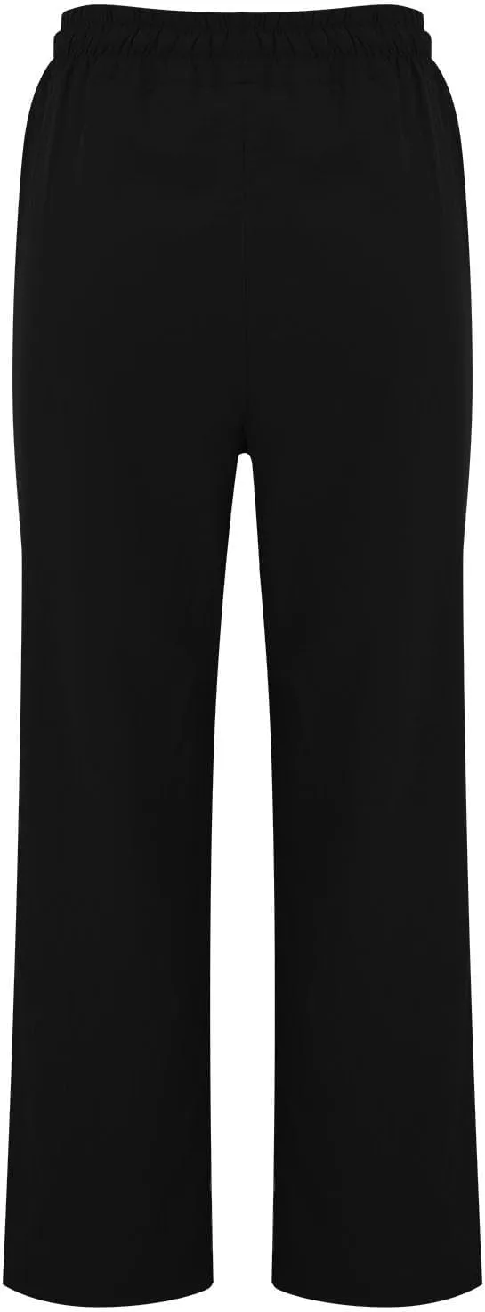 Linen Pants Women Summer Casual Loose Plus Size Straight Leg Pants Drawstring High Waisted Pants Trousers with Pockets