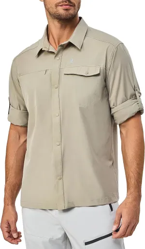 Little Donkey Andy Men's Lightweight Quick Dry Shirts for Hiking Travel Fishing Long Sleeve Breathable UPF50