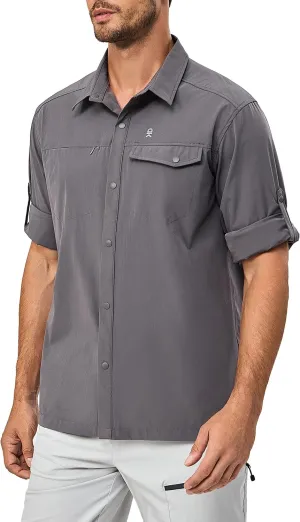 Little Donkey Andy Men's Lightweight Quick Dry Shirts for Hiking Travel Fishing Long Sleeve Breathable UPF50
