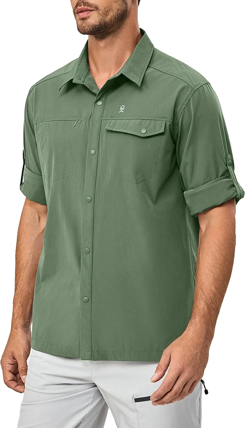 Little Donkey Andy Men's Lightweight Quick Dry Shirts for Hiking Travel Fishing Long Sleeve Breathable UPF50