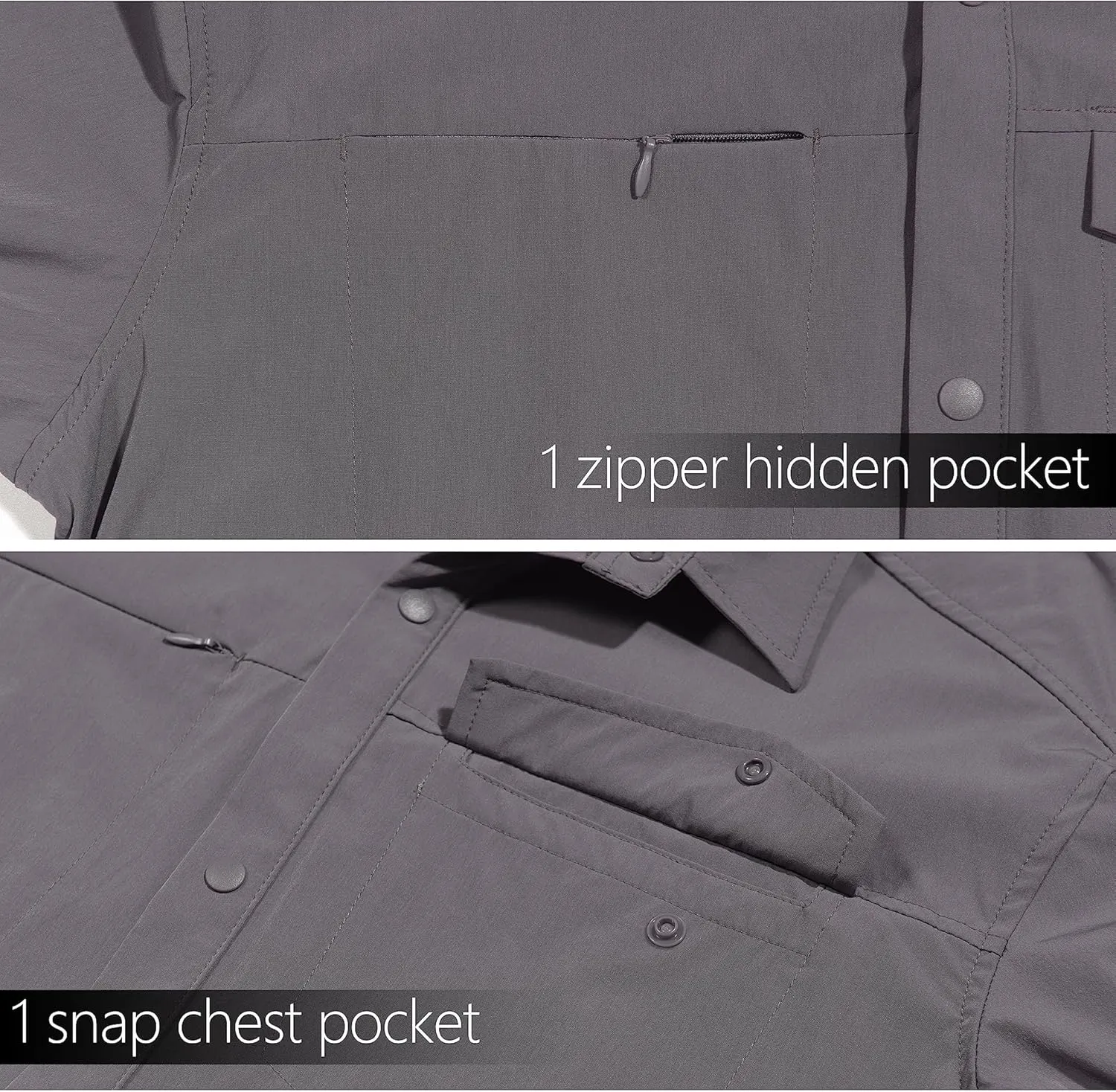 Little Donkey Andy Men's Lightweight Quick Dry Shirts for Hiking Travel Fishing Long Sleeve Breathable UPF50